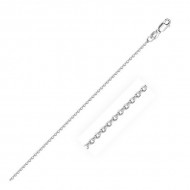 18k White Gold Cable Chain 1.1mm